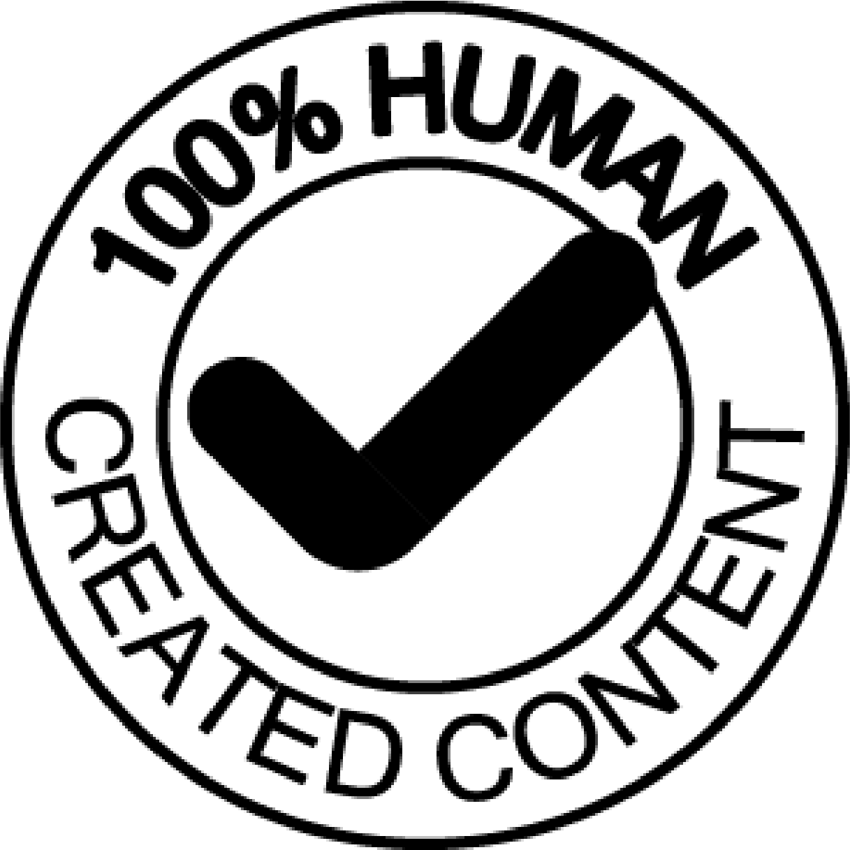 an icon indicating this website was created without the use of AI