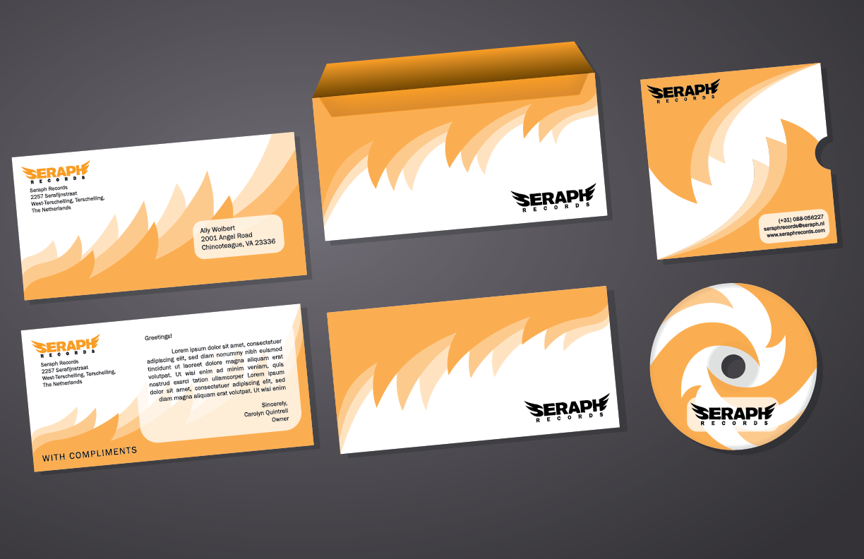 Seraph Records stationery